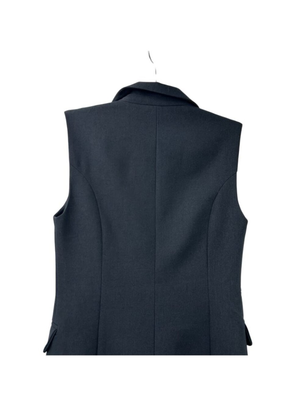 MARE MARE X ANTHROPOLOGIE Women’s Small Navy/Marin Long-line Button Dressy Vest - Picture 13 of 16